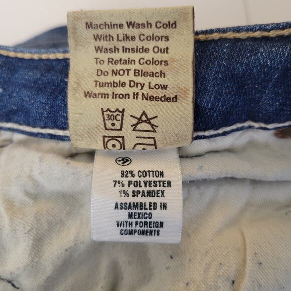 Big Star Sweet Jeans Womens 27 R (31x28.5) Boot Ultra Low Embroidered Pockets - Picture 7 of 7